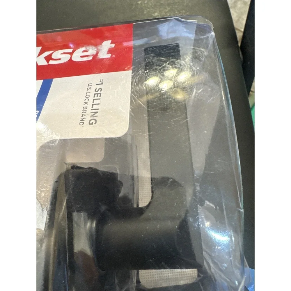 Kwikset Hollis Round Rose Matte Black Passage Hall Closet Door Handle 92001-608‎